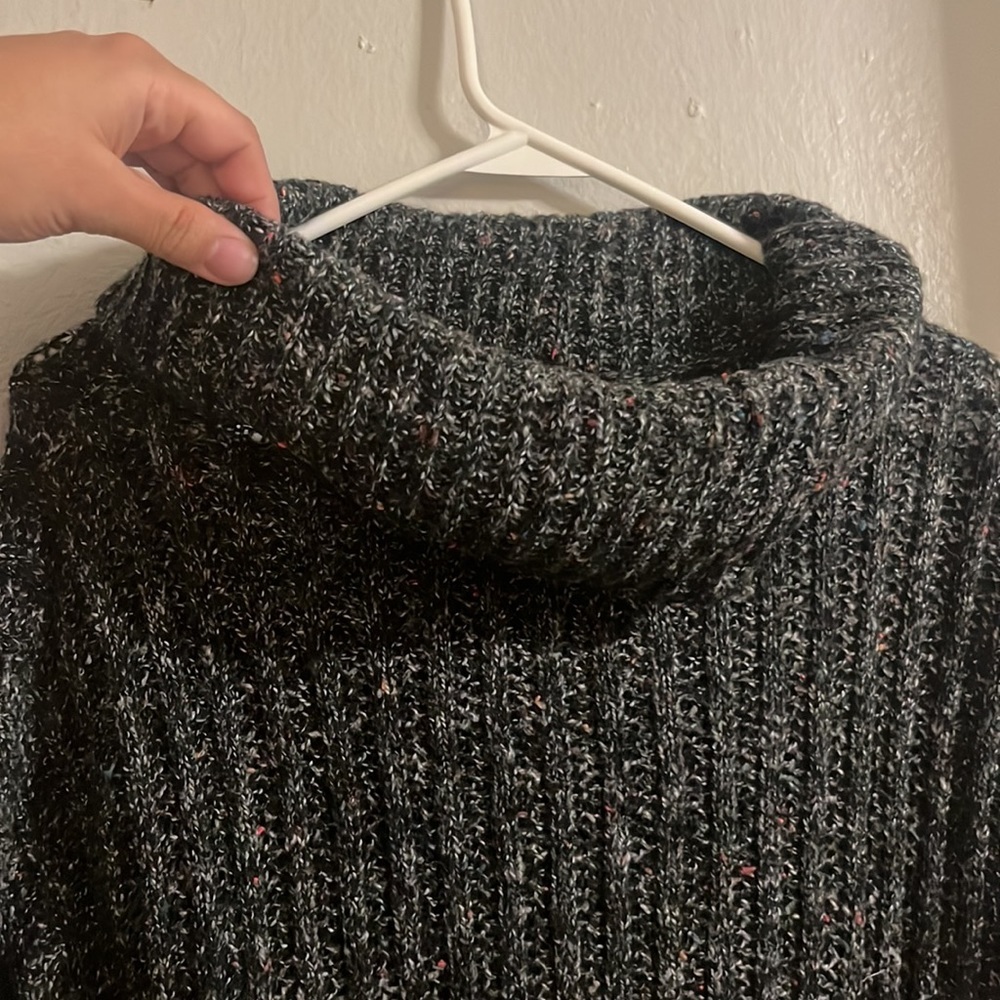 Multi Colored Stitched Turtle Neck Sweater With S… - image 4